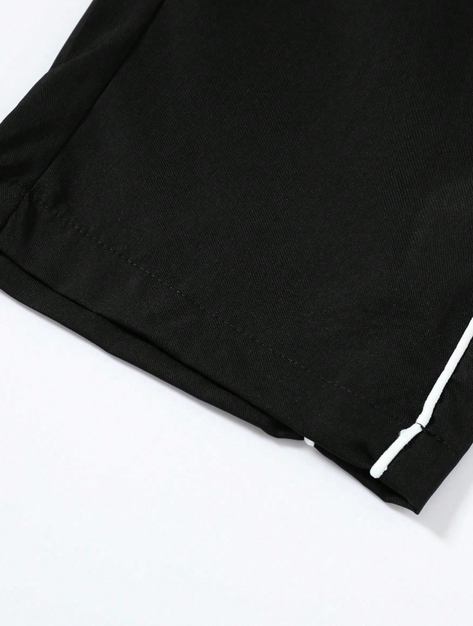 Men's Casual Striped Straight Leg Jogger Pants, Loose Fit