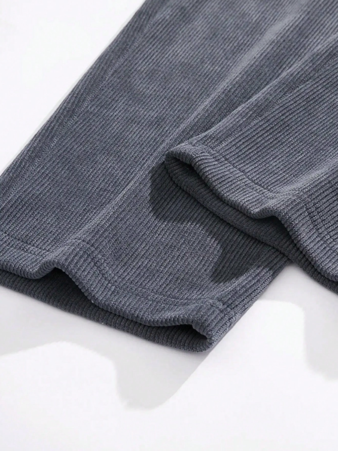 Men's Spring Autumn Casual Straight Leg Pants, Loose Fit And Versatile