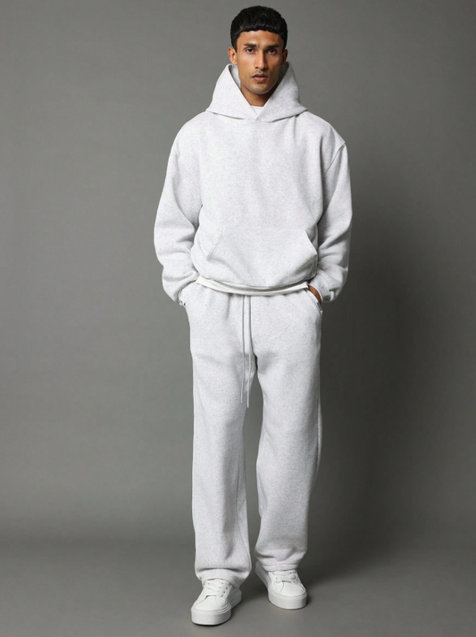 Casual Loungewear Essential Co Ord Tracksuit Overhead Hoodie With Drop Crotch Jogger