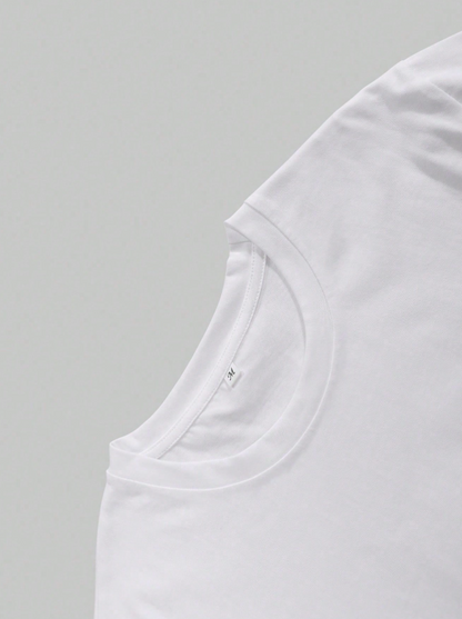 Men's Hip-Hop Fashion Printed White T-Shirt