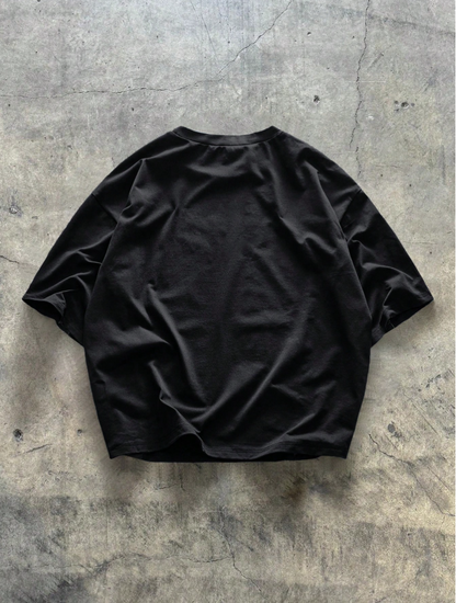 Men's Knit Casual Loose Short Sleeve Patchwork T-Shirt