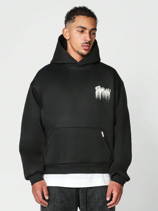 Streetwear Graffiti Print Premium Pullover Hoodie Oversized