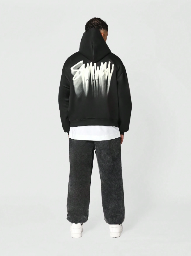 Streetwear Graffiti Print Premium Pullover Hoodie Oversized
