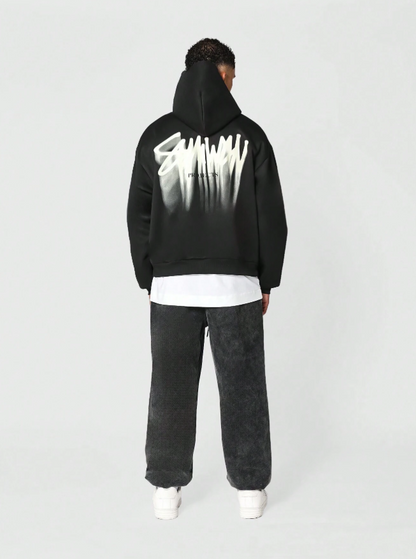 Streetwear Graffiti Print Premium Pullover Hoodie Oversized