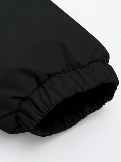 Men's Solid Color Stand Collar Winter Jacket