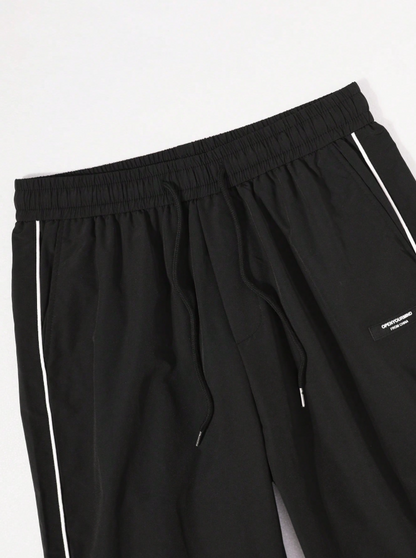  Loose Men's Star Pattern Side Striped Pants