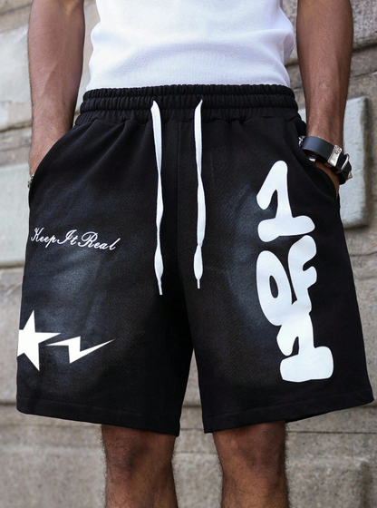 Streetwear Letter Graphic Shorts