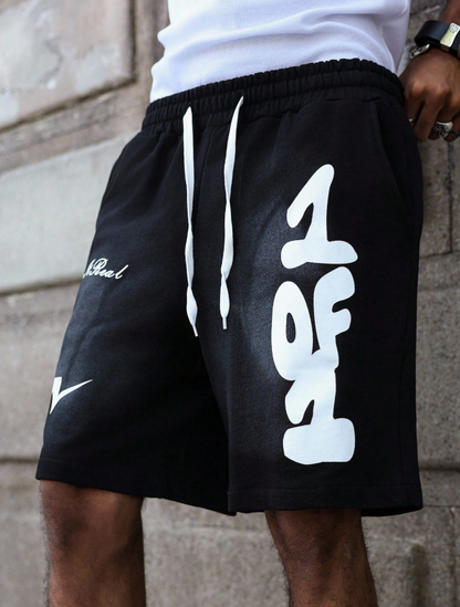 Streetwear Letter Graphic Shorts