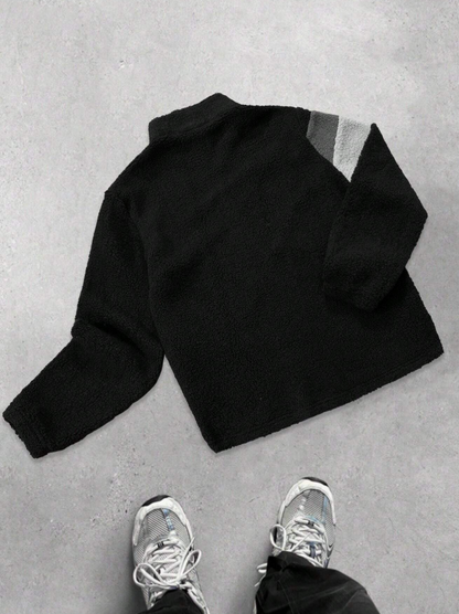 Men's Contrast Color Zip-Up Jacket