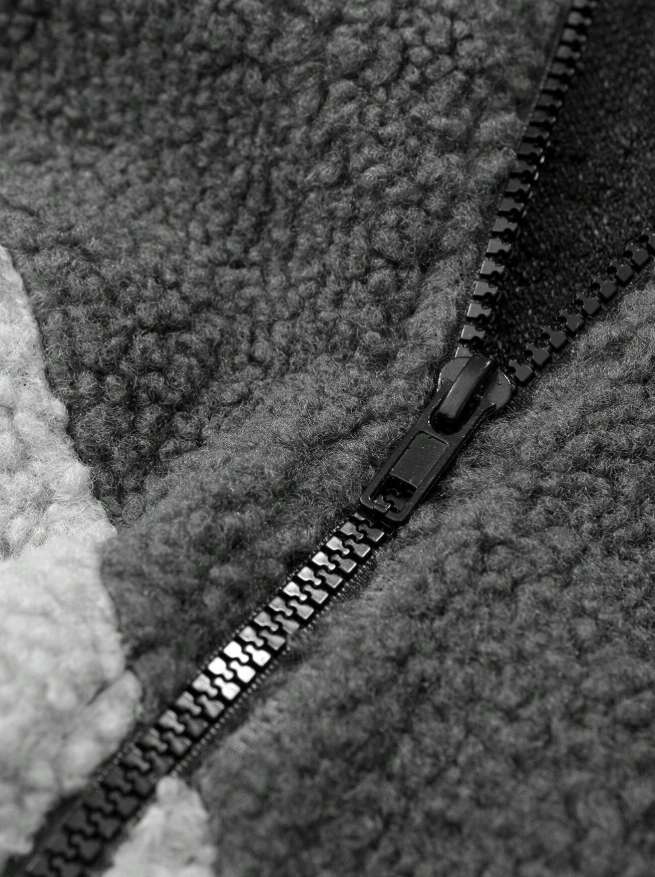 Men's Contrast Color Zip-Up Jacket