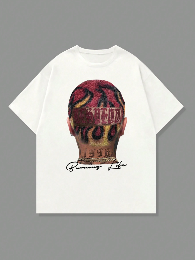 Men's Summer Short Sleeve Casual Streetwear Creative Character