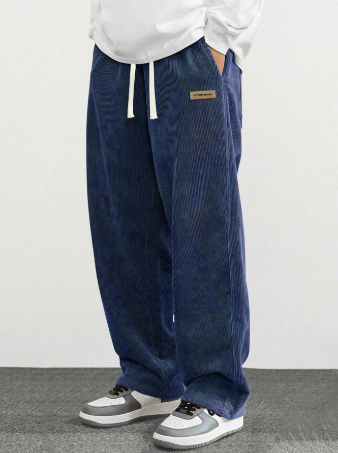 Men's Spring Autumn Casual Straight Leg Pants, Loose Fit And Versatile