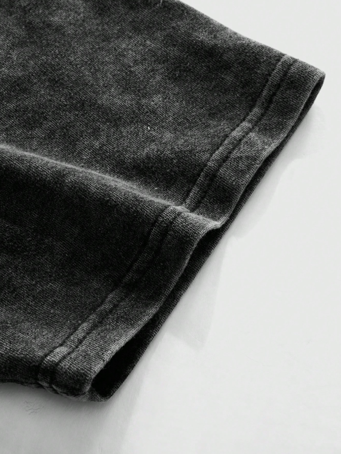 Men's Washed Fried Snowflake Blurred Face