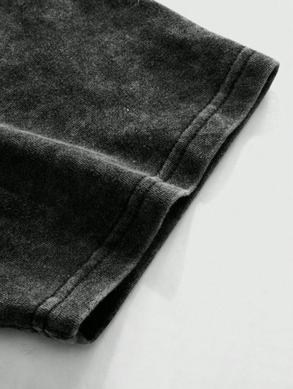 Men's Washed Fried Snowflake Blurred Face