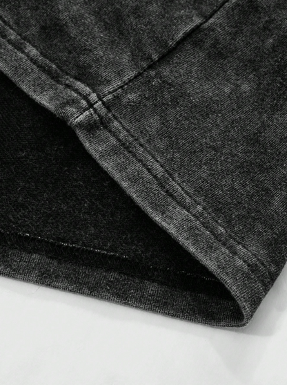 Men's Washed Fried Snowflake Blurred Face